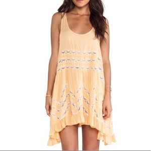 Free People Intimates Voile and Lace Trapeze Slip